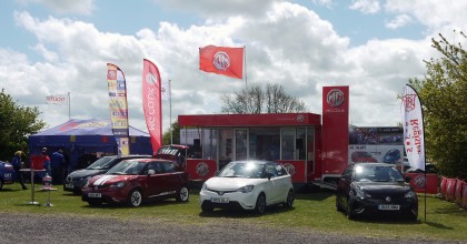 635 Register MG Motor stand at Thruxton BTCC 2015