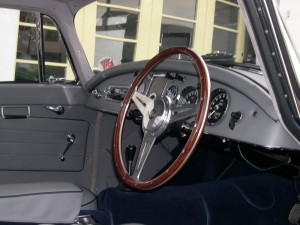 Grey coupe interior