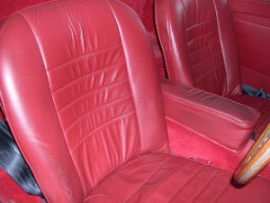 Red coupe interior