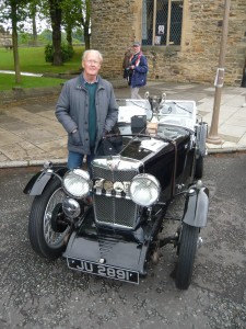 David Rawlinson with Prince Bishops Trophy winning MG J2