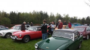 The cobwebbed MGB of Tony Coates amongst the entries