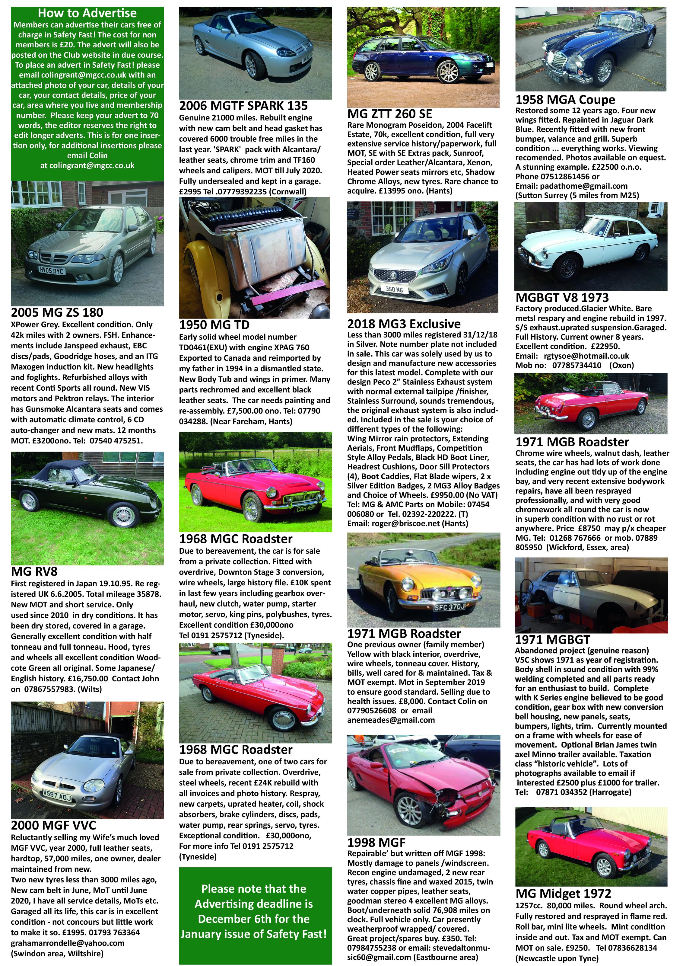 Cars For Sale Mg Car Club