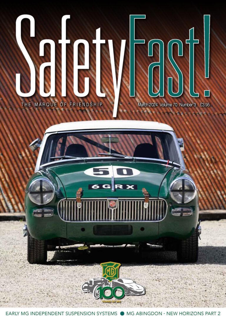 March 2024 Safety Fast available now MG Car Club